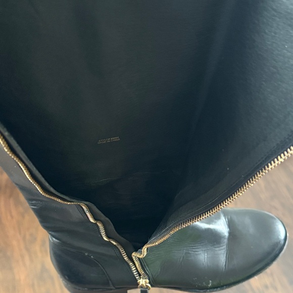 J. Crew Black Leather Knee Boots - Picture 9 of 9